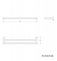 MEDIDAS TOALLERO DOBLE 50cm METRIC POM DOR